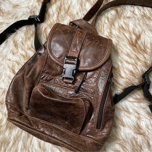 Genuine leather backpack